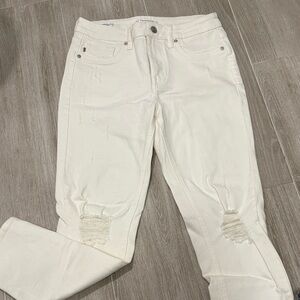 Vigoss White Skinny Distressed Jeans